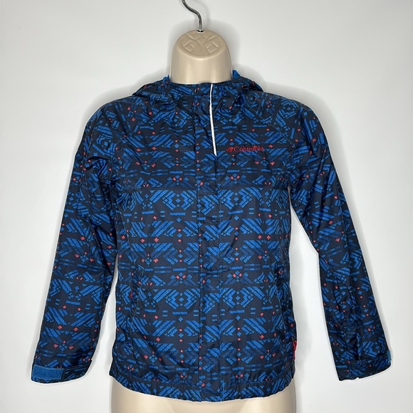 Columbia Black and Blue Geometric Windbreaker - Picture 2 of 11